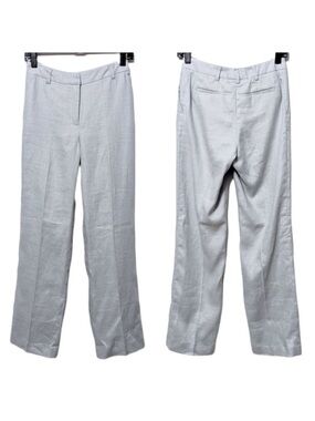 PURE COLLECTION 100% Linen Straight Leg Pants 2